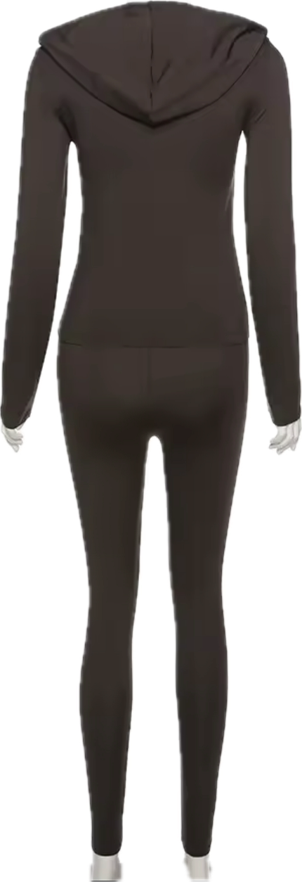 “Mel” hoodie pants set (Brown)