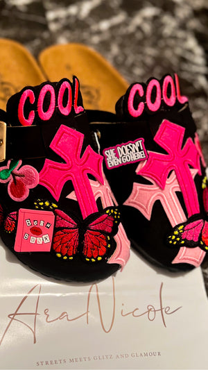 “Mean girl *charms” clogs