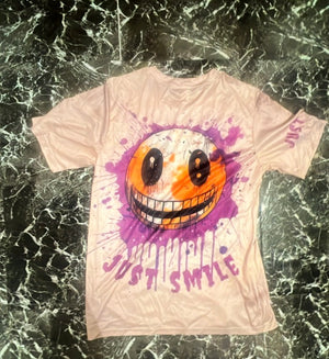 “Just smile” oversized tee