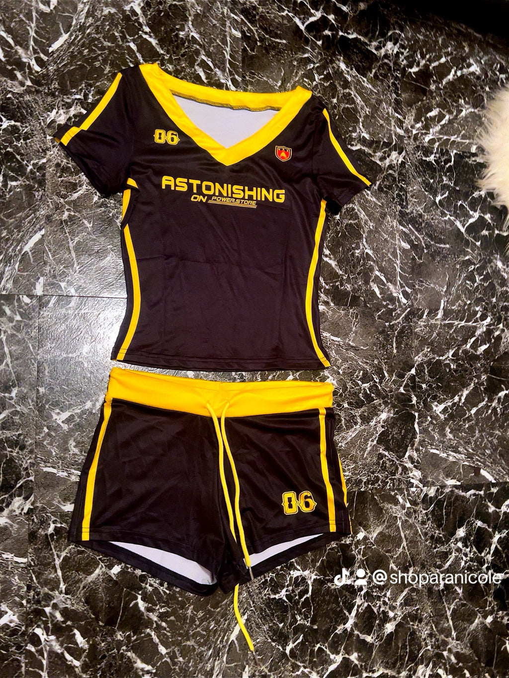 “Sports gal” short set