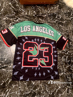 “LA 23” oversized jersey top