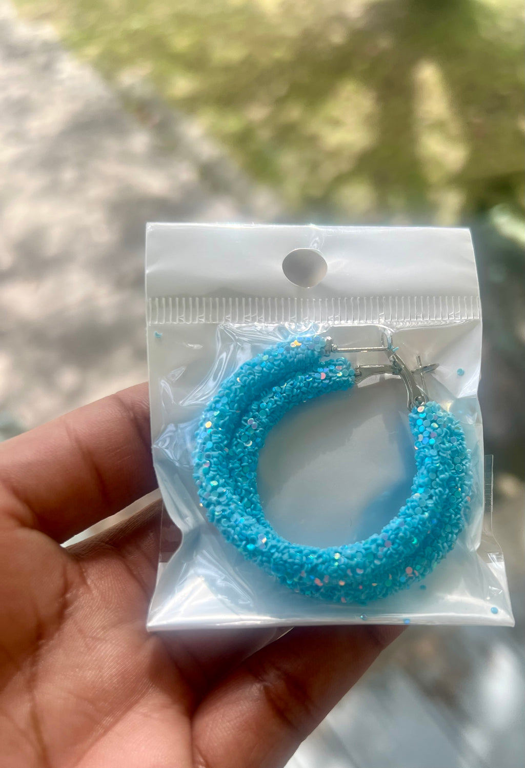 “Sparkle” hoop earrings