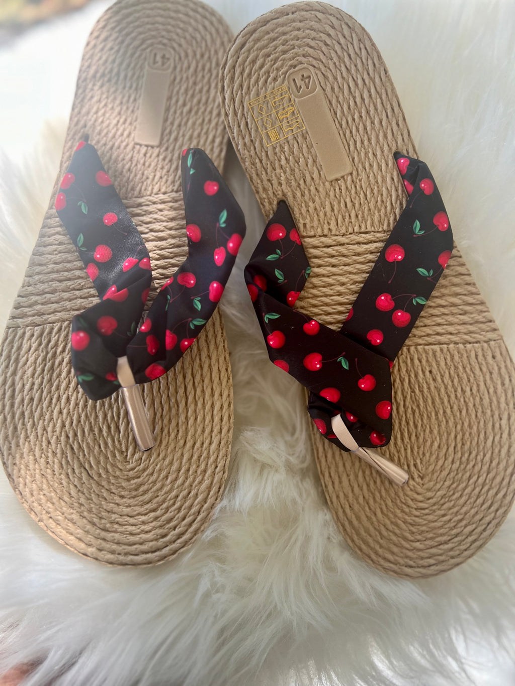 “Cherry” flip flops