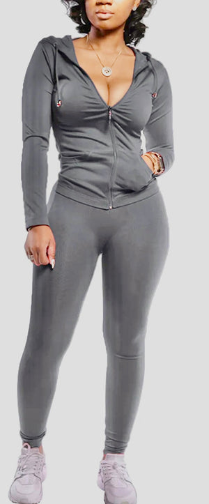 “Track star” pants set (grey)