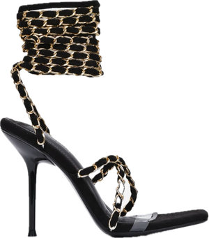 “Glam” strap heels