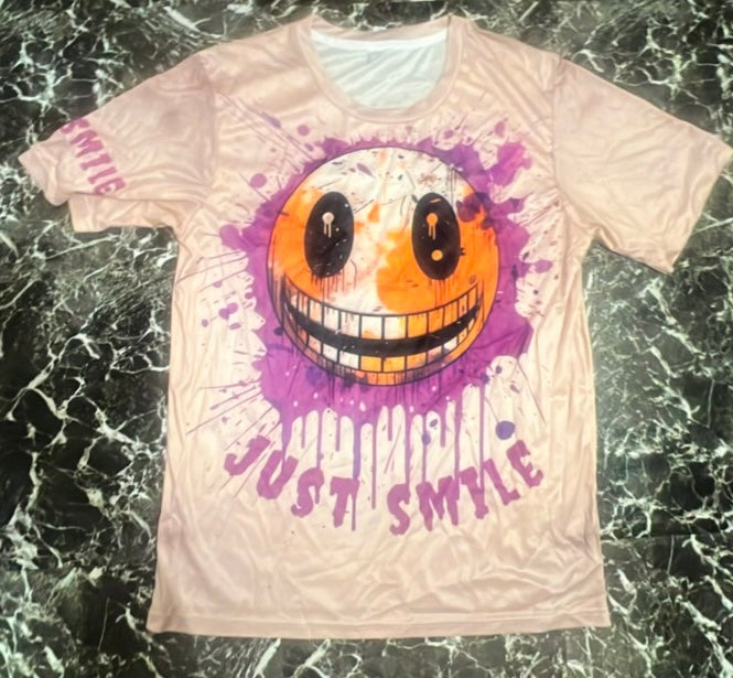 “Just smile” oversized tee