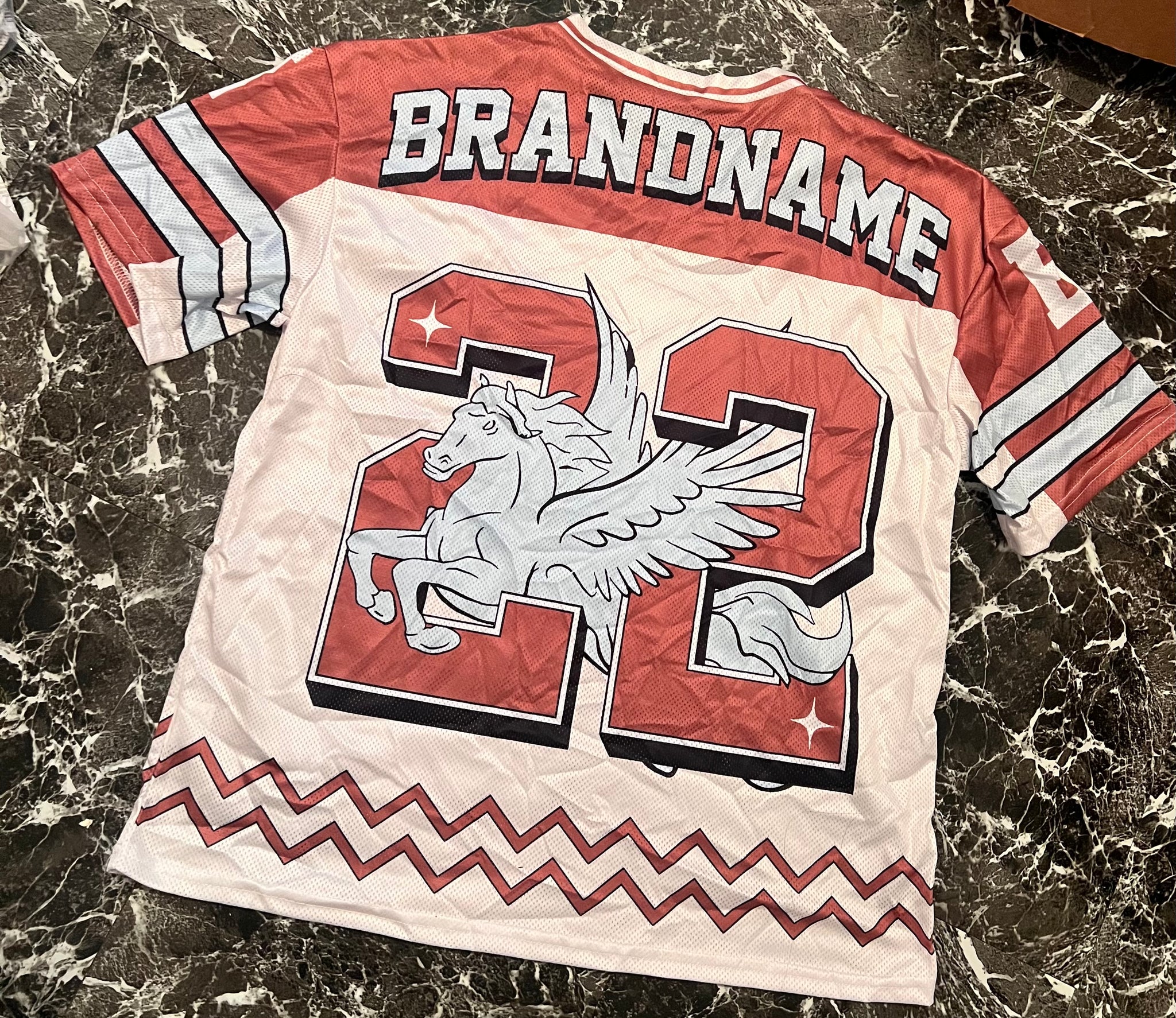 “22 horse” oversized jersey top