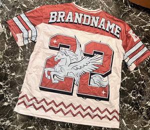 “22 horse” oversized jersey top