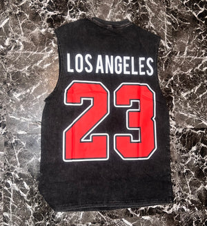 “LA 23” oversized sleeveless top