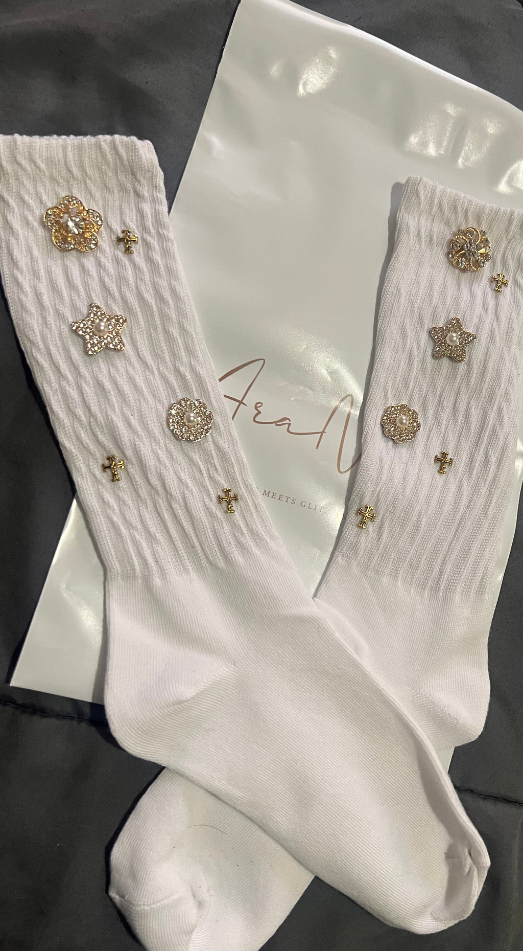 “Glitz” slouch socks