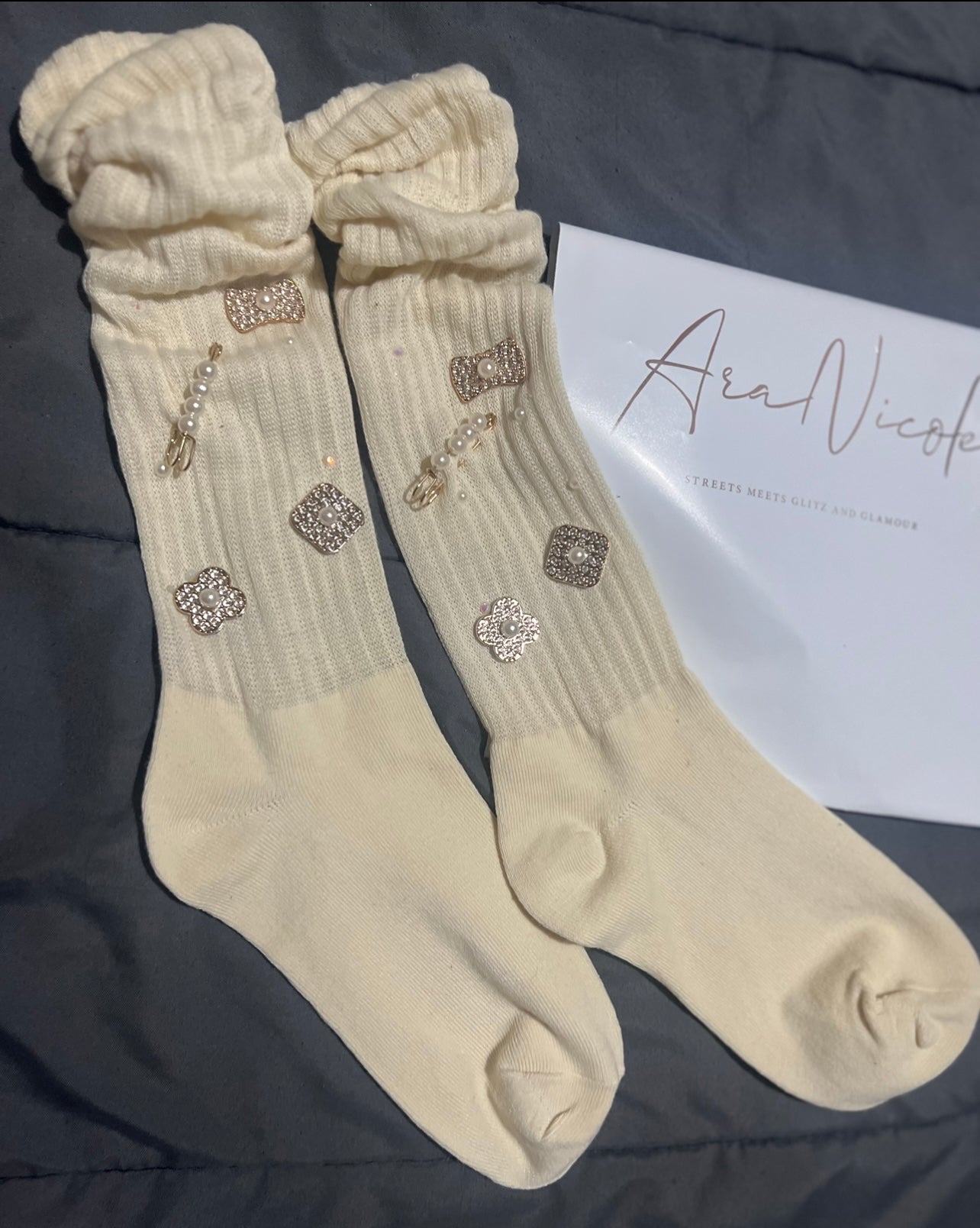 “Glitz” slouch socks