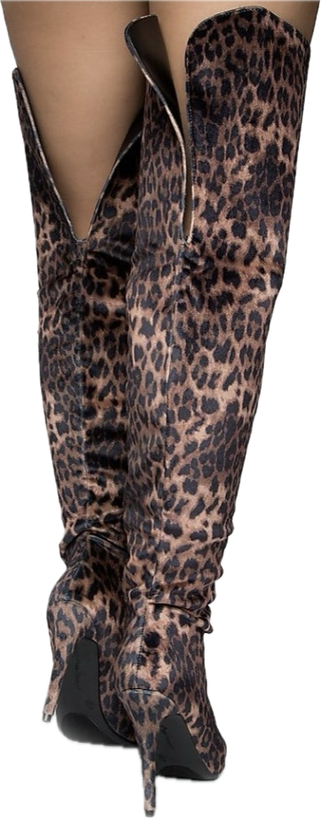 “Leopard” knee boots