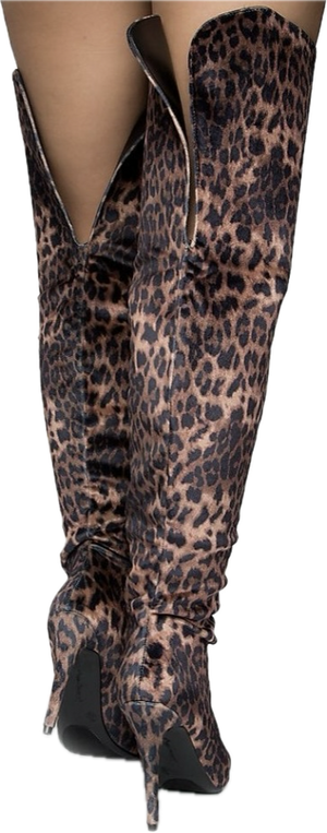 “Leopard” knee boots