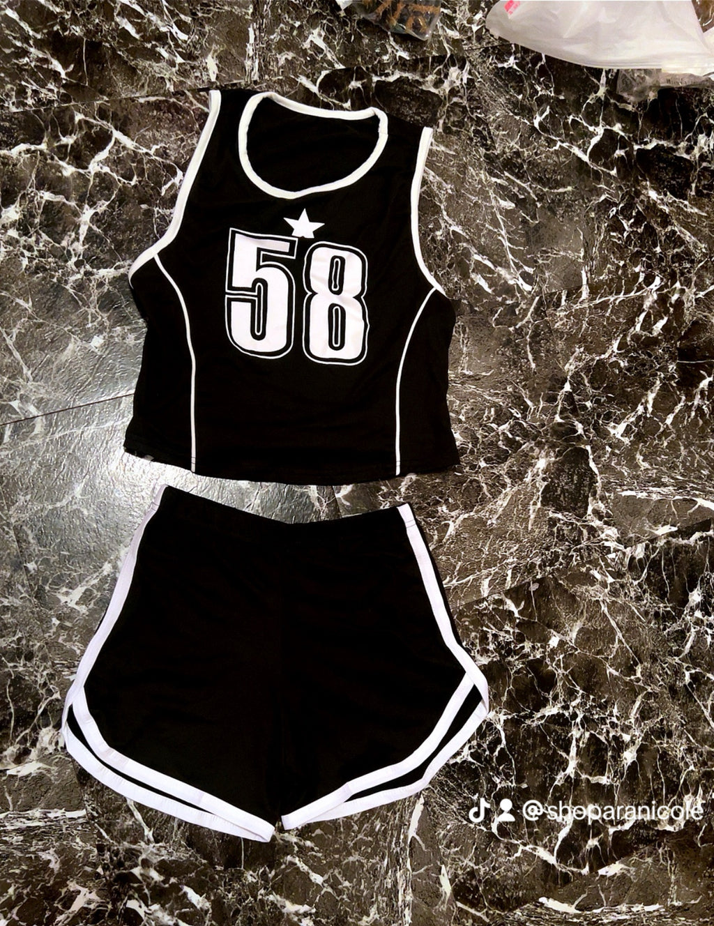 “58” 2 piece short set
