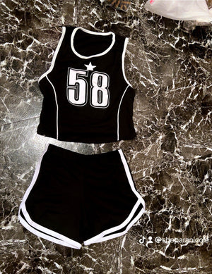 “58” 2 piece short set