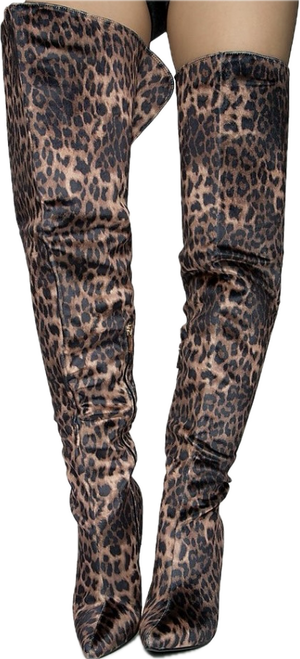 “Leopard” knee boots