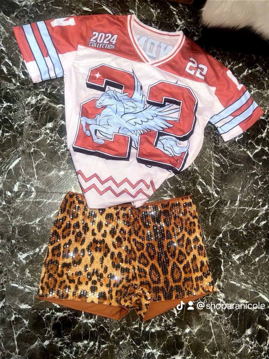 “Game day” 2 piece short set