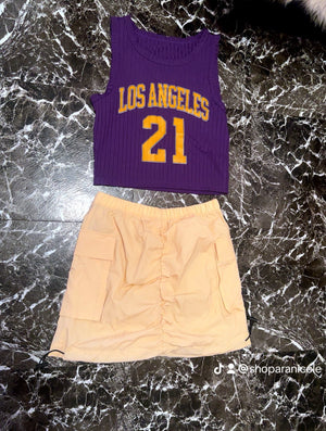 “LA 21 “ 2 piece skirt set