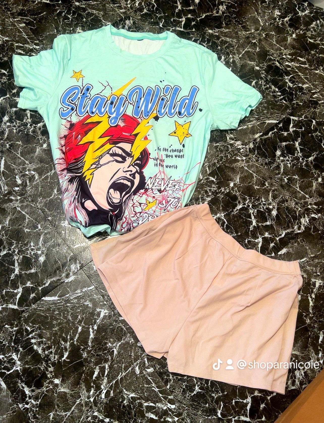 “Stay wild” skort set