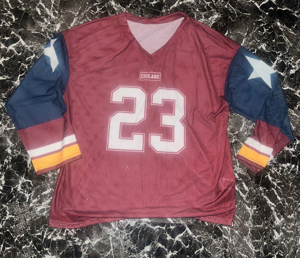 “23 “ oversized mesh jersey top