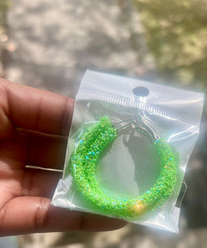 “Sparkle “ hoop earrings