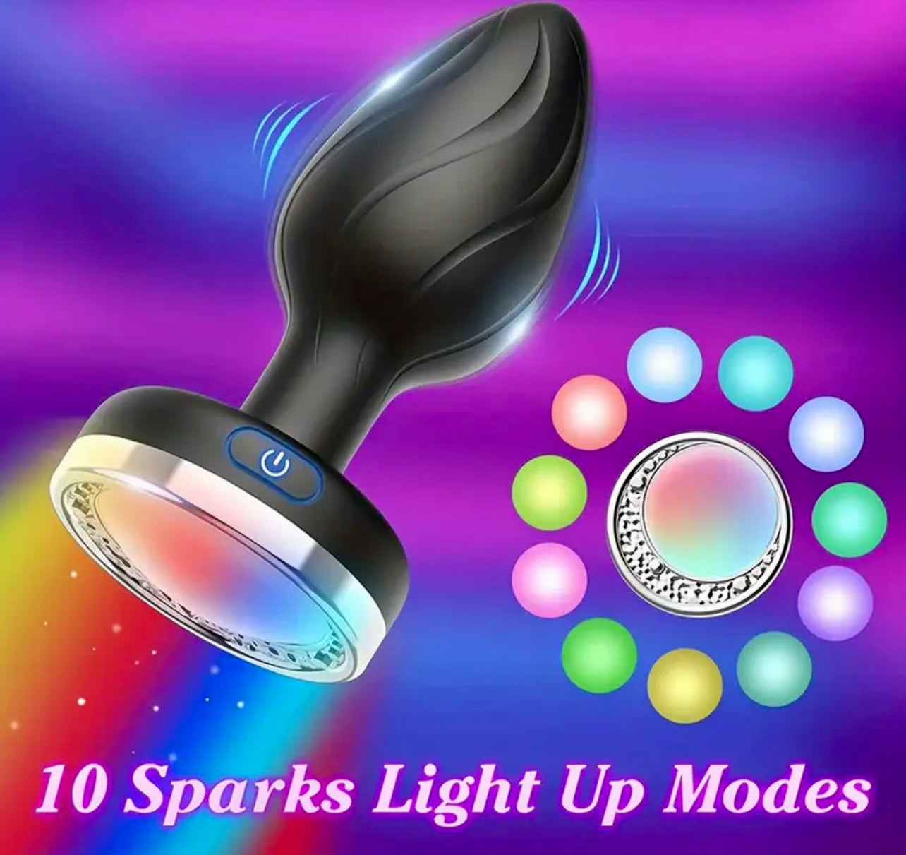 “Rave” led light anal plug