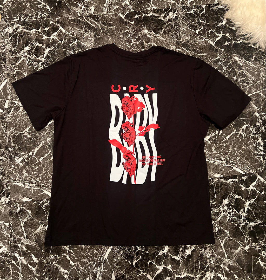 “Cry baby” oversized graphic tee