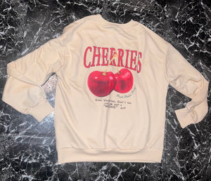 “Cherries” oversized top