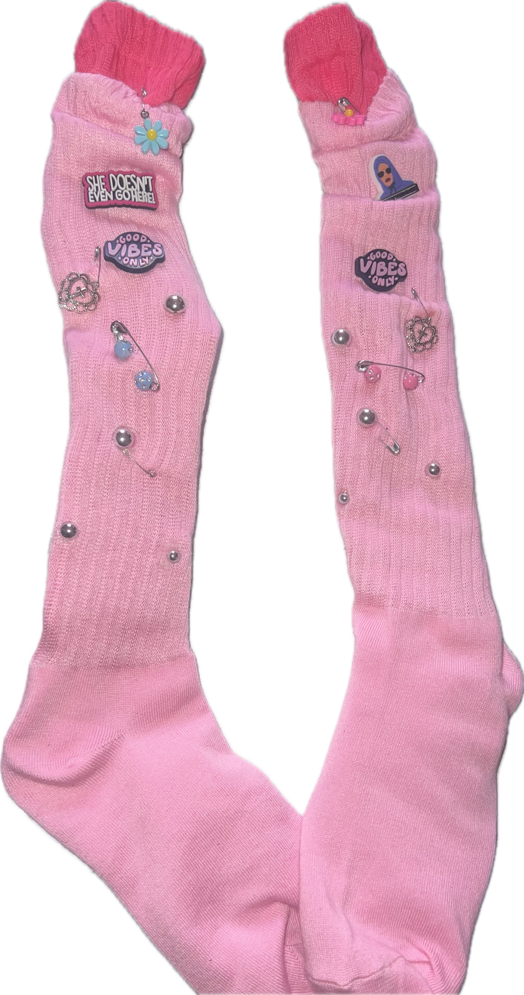 “Mean girl” double slouch socks