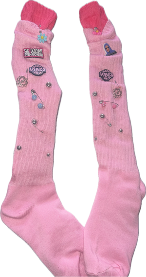 “Mean girl” double slouch socks