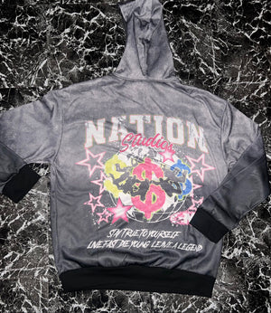 “Nation” oversized hoodie