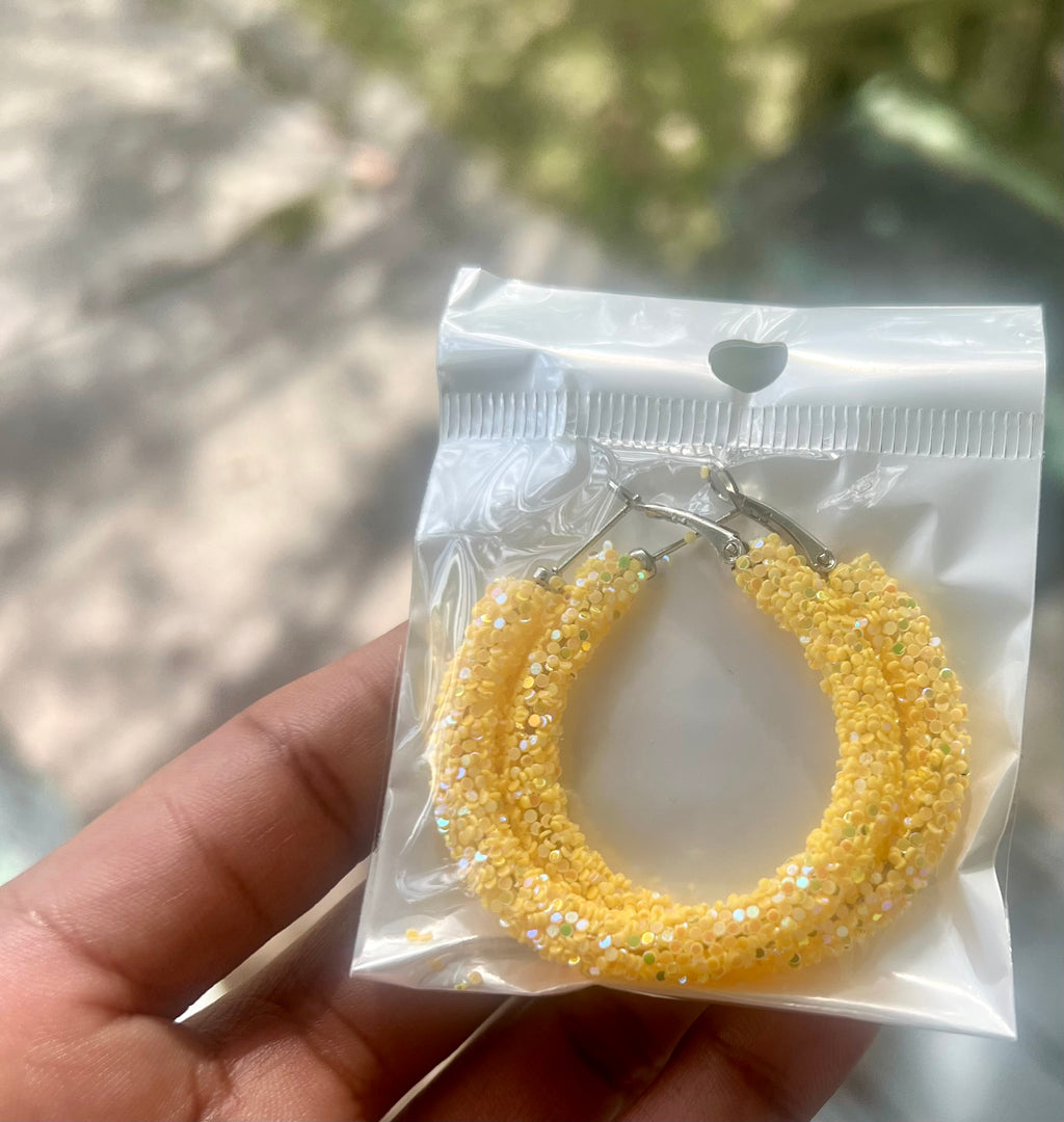 “Sparkle” hoop earrings