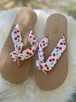 “Cherry” flip flops