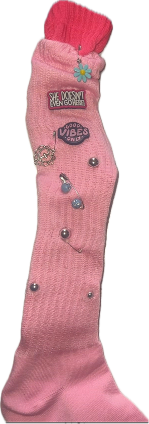 “Mean girl” double slouch socks