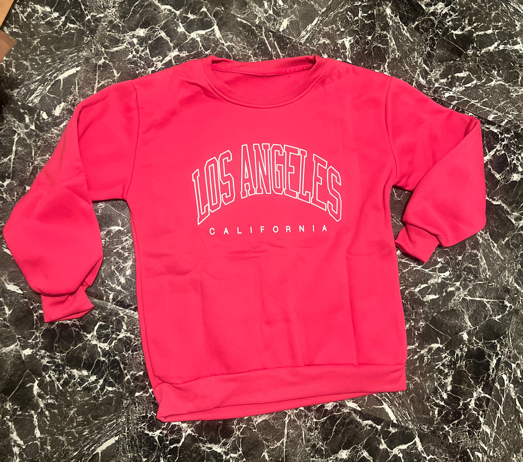 “LA pink “ oversized sweatshirt