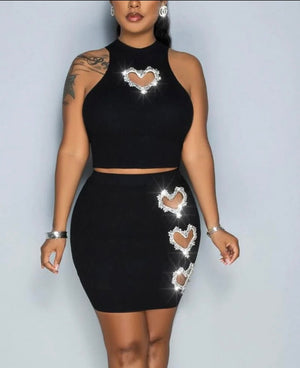 “Heartless” skirt set