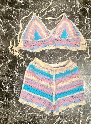 “Zoie” knit short set