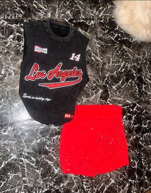“LA 23” 2 piece short set