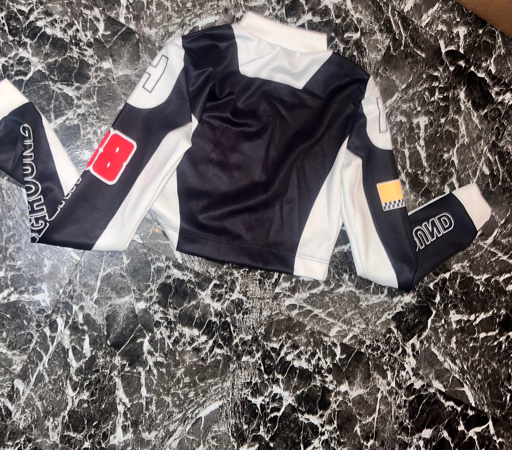 “Motor sport “ crop jacket