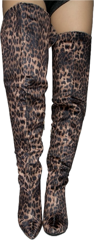 “Leopard” knee boots