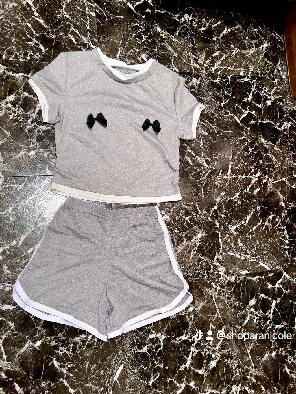 “Ribbon” 2 piece short set