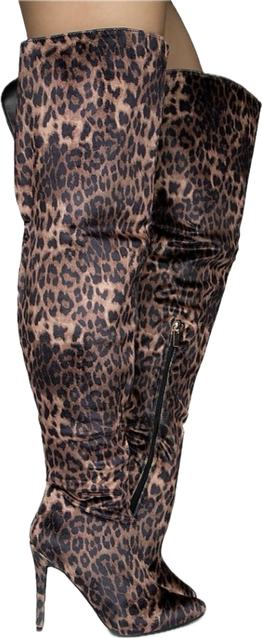 “Leopard” knee boots