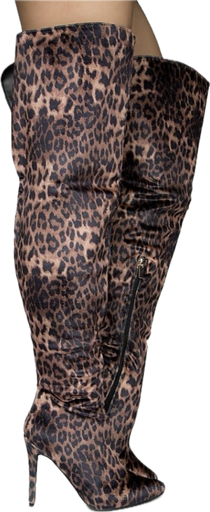 “Leopard” knee boots