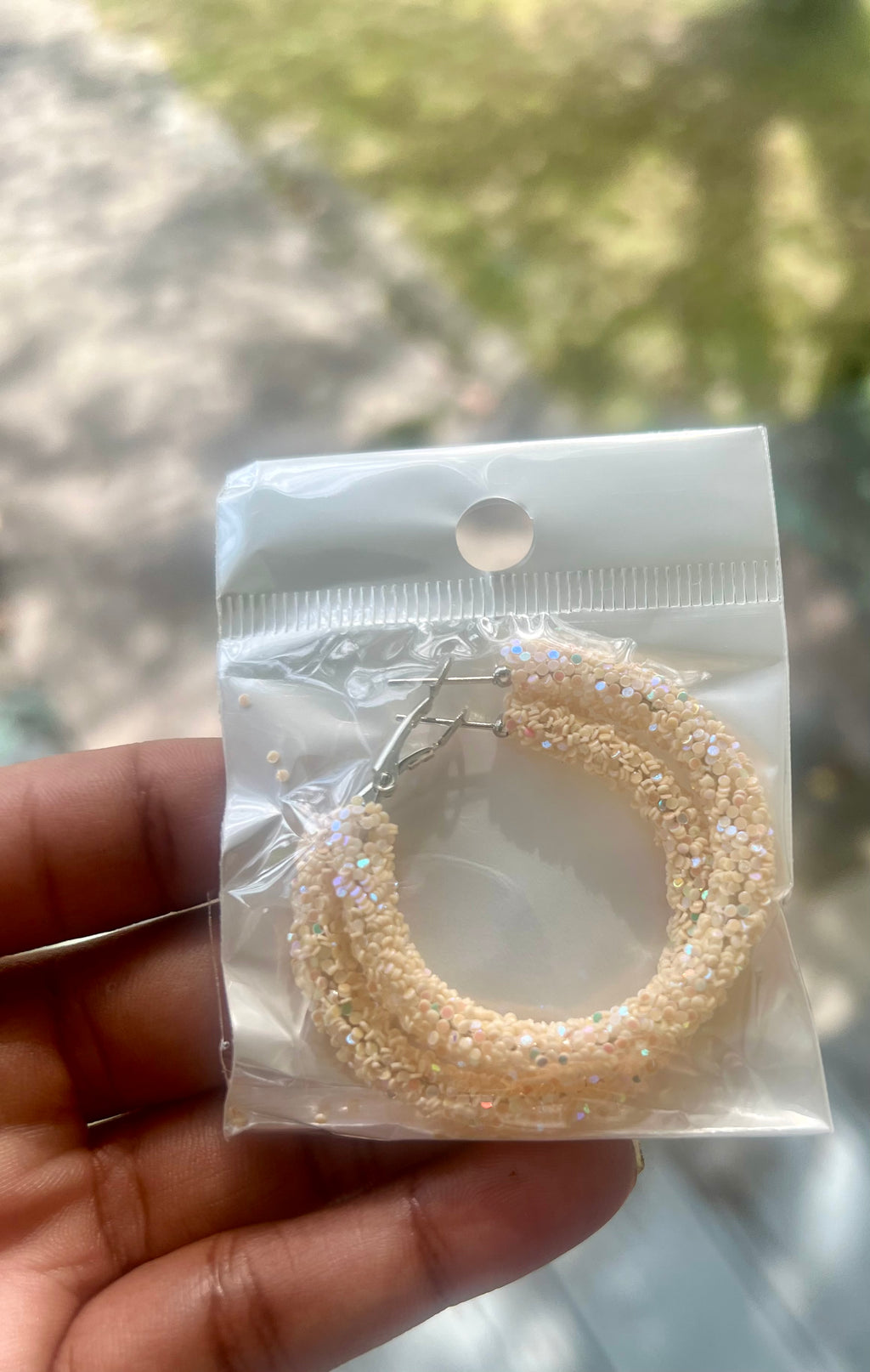 “Sparkle” hoop earrings