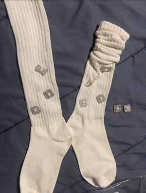 “Glitz” slouch socks