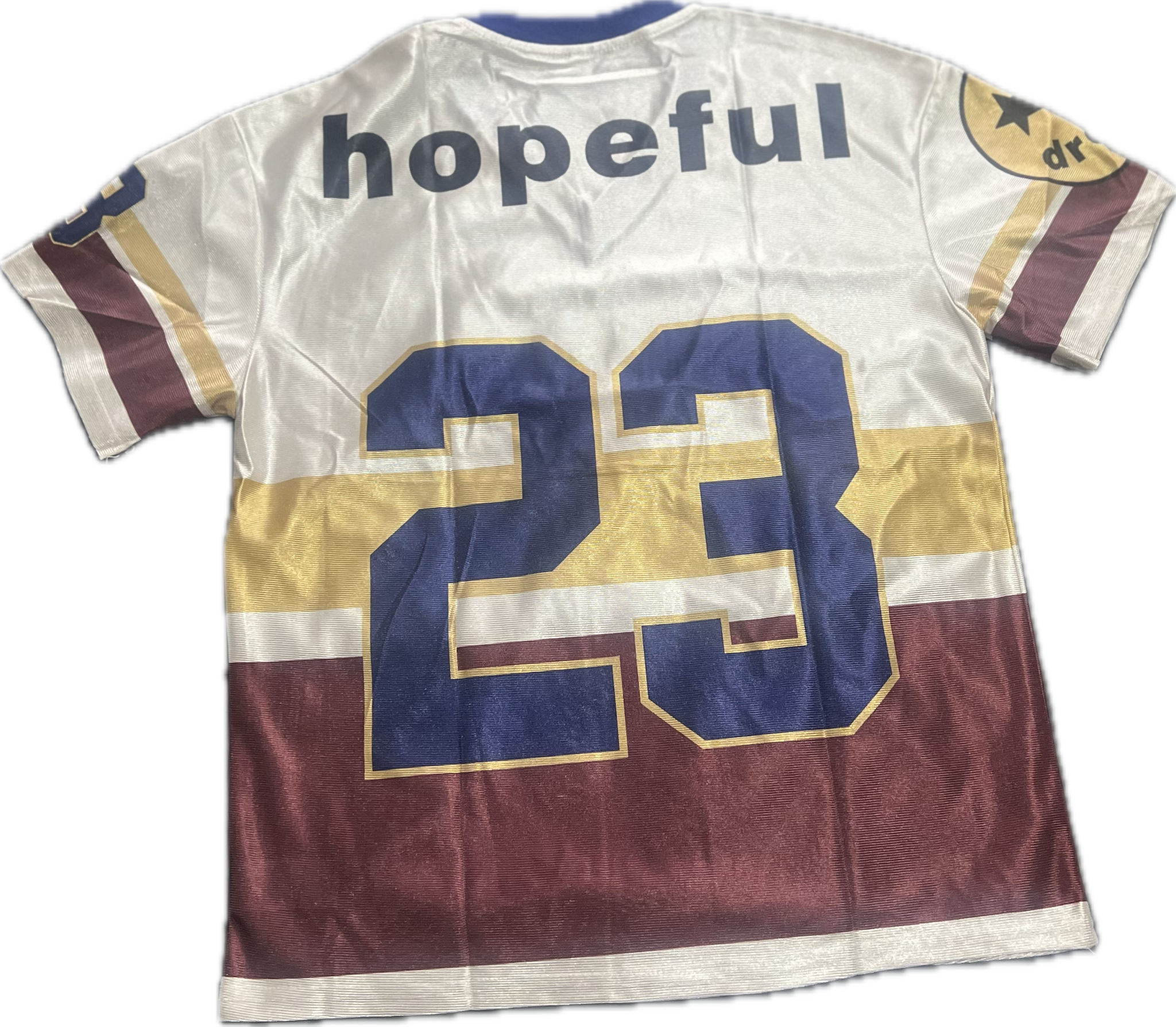 “23” oversized jersey top