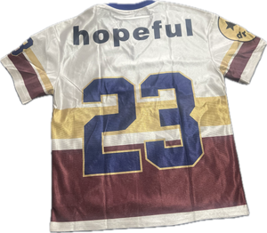 “23” oversized jersey top