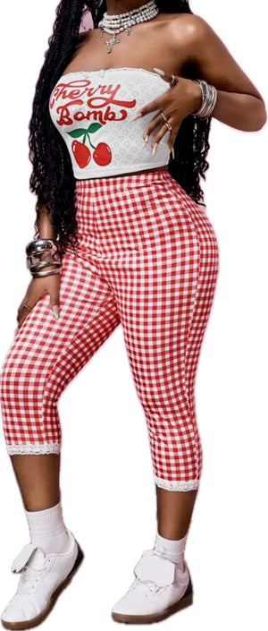 “Cherry 🍒 “ capri set