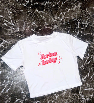 “Aries bby” crop top