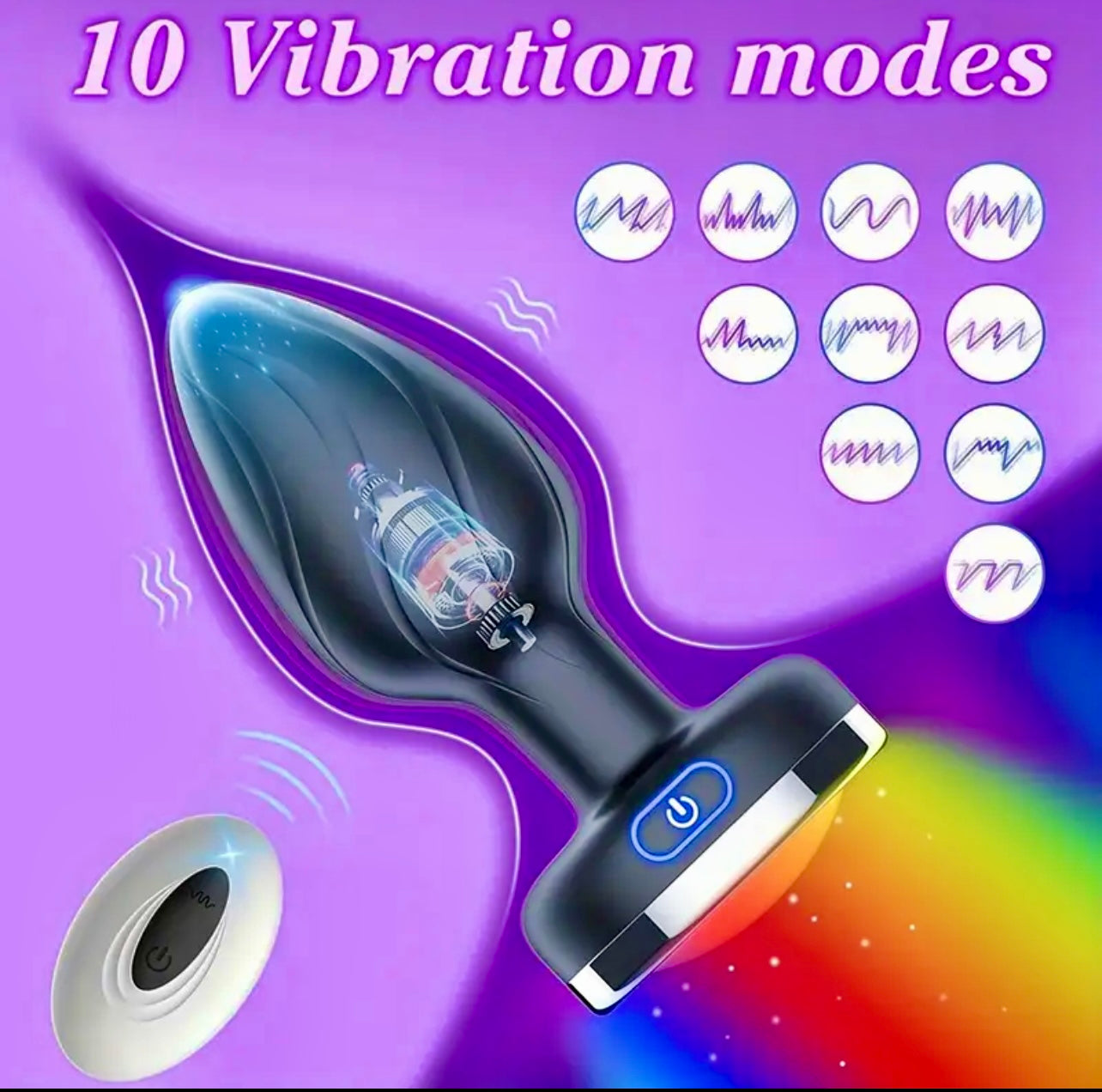 “Rave” led light anal plug